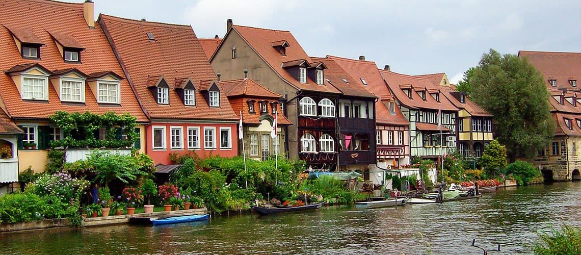 Häuser am Fluss in Bamberg