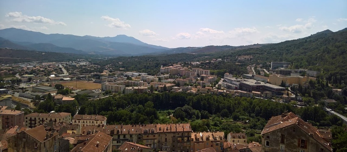 Panoramaausblick auf Corte