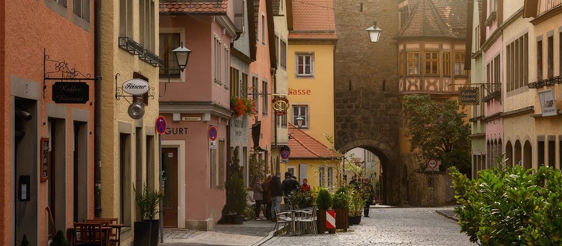Romantische Altstadt von Rothenburg ob der Tauber