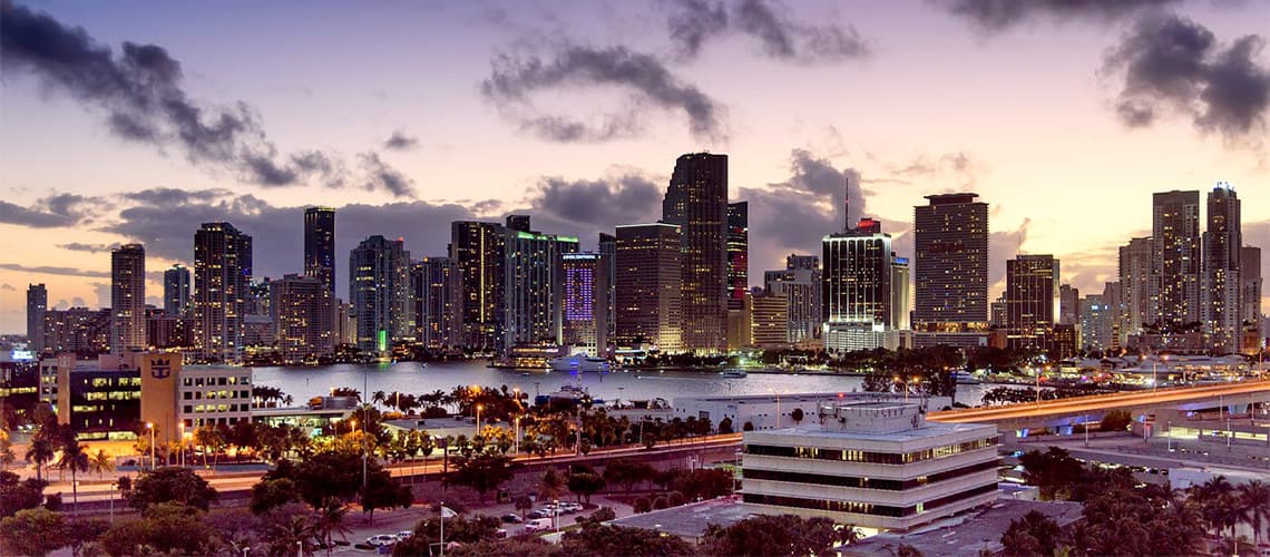 Miami in der Abenddämmerung