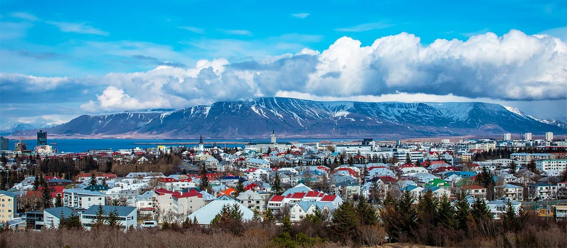 Blick auf Reykjavik