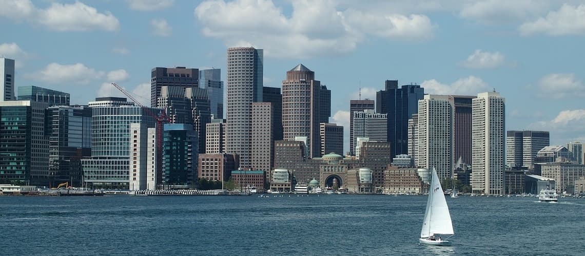 Panoramaausblick auf Boston