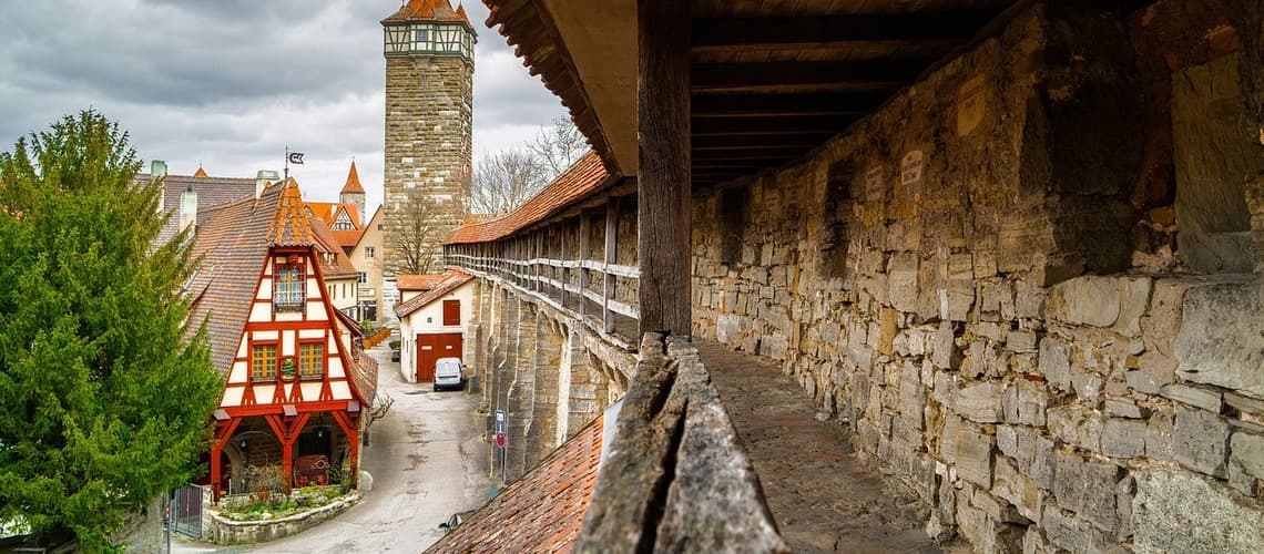 Mittelalterliche Altstadt in Rothenburg